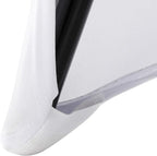 Peomeise Stretch Spandex Folding Chair Cover for Wedding Party Dining Banquet Event (White,12pcs)