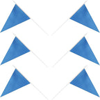 12 Pack Blue Pennant Flags Small Mini Hand Held Solid Color Pennant On Sticks Flags with 12.6"Solid Pole & Spear Top,Party Events Celebration,School,Grand Opening,Kids Birthday,Sports Clubs,Flower Pot
