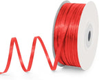 1/8" Wide x 100 Yards Single Face Polyester Satin Ribbon, Satin Ribbon for Crafts, Gift, Hair Bows, Wedding Party Decoration, Bow Making & Other Projects (Red)