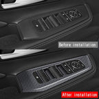 4pcs Carbon Fiber Style Front Rear Doors Window Glass Lift Switch Panel Cover Decorative Sticker Protection Car Interior Accessories for 2024-2025 Toyota Grand Highlander KT18