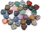 LE SKY 20 Pcs Natural Decorative Stones No Hole Heart Shape Healing Crystal Agate Chakra Beads for Home Jewelry Ornament