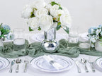 400PCS Wrapped Silver Plastic Silverware Sets - Heavy Duty Plastic Silverware Include Pre Rolled Disposable Utensils with Napkins for Parties & Dinners & Weddings
