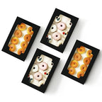 qiqee Auto-pop up Black Cookie Box with Window 12x8x2.5 inch 32 Packs Two Uses One Second Folding Pastry Biscuit Bakery Box for Packaging