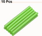 HARFINGTON 10pcs Hot Glue Sticks 0.28" Dia x 3.94" Long EVA Mini Hot Melt Adhesive Glue Stick for Hot Melt Gun Wood Plastic Glass Flowers Fabrics Foam, Light Green