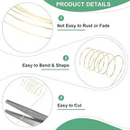 0.2 mm/32 Gauge Copper Wire for Jewelry Making, 82FT Copper Beading Craft Wire for Jewelry/Weaving/DIY Crafting/Planting, Color-Retaining [25M, Light Golden]