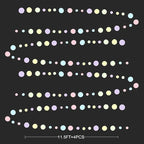 Pastel Party Decorations Blue Purple Pink Yellow Green Circle Dots Garland Hanging Paper Polka Dot Streamer for Birthday Baby Shower Wedding Bridal Shower Macaron Spring Easter Party Supplies