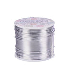 BENECREAT 12 17 18 Gauge Aluminum Wire (17 Gauge,380FT) Anodized Jewelry Craft Making Beading Floral Colored Aluminum Craft Wire - Silver