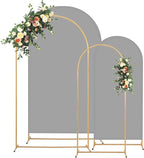 Metal Arch Backdrop Stand and Cover Set, 8FT, 6.6FT Party Backdrop, Easy to Assemble, Backdrop Stand for Parties, Birthday, Baby Shower