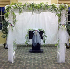 DearHouse 4Pcs 6.6Ft/Piece Artificial Flowers Silk Wisteria Garland Artificial Wisteria Vine Rattan Silk Hanging Flower for Home Garden Outdoor Ceremony Wedding Arch Floral Decor (White)