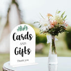 Cards and Gifts Sign for Wedding, Wedding Engagement Bridal Shower Baby Shower Decor for Reception Reception Party, Weddings Table White Acrylic Sign