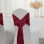 SHEJIZE 20 Pack Wine Red SatinTable Runner 12x108 Inches Long, Bright Silky Smooth Satin Table Runner Table Decor for Wedding Banquet Christmas Prom Event Birthday Party