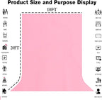 10x20FT Large Pink Backdrop Background for Photography Photo Booth Backdrop for Photoshoot Background Screen Video Recording Parties Curtain