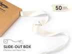 Ivory Satin Ribbon 7/8 Inch x 50 Yards Double-Faced Polyester Cream Ribbons for Christmas Gift Wrapping Bows Crafts Floral Bouquet Wedding Invitations