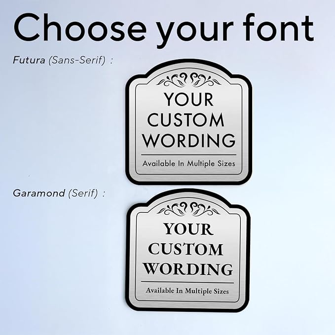 Custom Decorative Outdoor Metal Signs, Personalized Aluminum, Waterproof Made In USA, Silver 24x24
