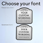 Personalized Custom Metal Signs, Aluminum Waterproof Made in USA - Design 1 Metallic Silver 12x12