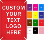 Custom Sign, Personalized Metal Signs, Customize for Office, Business, Workplace, Office, Home, Delivery Signs, Metal Sign With Your Own Image, Text,Photo, Pets, Kids Art Made in USA (Design 5)