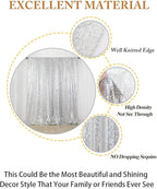 ShiDianYi Silver Glitter Backdrop Curtain Photo Backdrop 8FTx10FT Sequins Elegant Backdrops 8x10 Sequin-Curtain-1016E