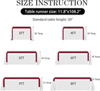 10 Pack Wine Red Satin Table Runner 12x108 Inches Long, Bright Silky Smooth Satin Table Runner Table Decor for Wedding Banquet Christmas Prom Event Birthday Party