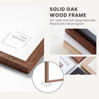 Opposite Wall - 12x12 in - Dark Solid Oak Wood Picture Frame - Lightweight, Versatile & Shatterproof - Wall Hanging Poster or Photo Frame - Wall Decor for Office, Gallery & Home - 2 Pack