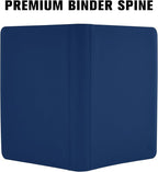 Premium 1000+ Pockets Card Binder,16 Pockets Trading Card Binder Ringless Side Loading Trading Card Album Folder for TCG -Blue