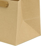 Kraft Paper Gift Bag Small Square Bottom Kraft Paper Bags with Handles (Natural Kraft, 6 x 6 x 6 in, 10 CT)