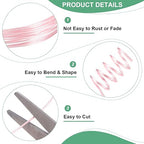 1 mm/18 Gauge Copper Wire for Jewelry Making, 5.2FT Copper Beading Craft Wire for Jewelry/Weaving/DIY Crafting/Planting, Color-Retaining [1.6M, Rose Gold]