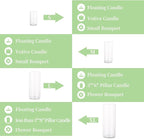 Glasseam Cylinder Vases Set of 12, Hurricane Candle Holder Clear Different Sizes, Modern Glass Cylinder Vase, Glass Vases for Centerpieces for Home Decor Wedding Centerpieces, Events, 4''+ 6''+7.8''