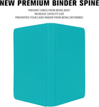 Premium 1000+ Pockets Card Binder,16 Pockets Trading Card Binder Ringless Side Loading Trading Card Album Folder for TCG -Teal