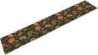 Orange Boho Floral Table Runner, Vintage Bohemian Home Kitchen Table Decoration for Birthday Party Picnic Decoration 13x60 Inch 1PCS