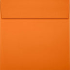 LUXPaper Square Invitation Envelopes | Peel & Press | 6 1/2" x 6 1/2" | Mandarin Orange | 80lb. Text | 50 Qty