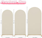 6.6FT Wedding Arch Covers Arch Backdrop Cover Arch Stand Covers Set Arch Cover Spandex Fabric Stretchy Backdrop for Wedding Birthday Party Decoration Baby Shower (Off-White)