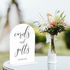 Cards and Gifts Sign, Wedding Engagement Bridal Shower Baby Shower Party Decor for Reception Reception, Weddings White Acrylic Sign