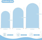 6.6FT Blue Arch Backdrop Cover - Polyester Fitted Wedding Arch Stand Covers Round Top Chiara Arch Backdrop Cover for Birthday Party Banquet Photo Background Decoration