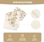 Artoid Mode Wildflower Leaves Floral Fall Table Runner, Autumn Thanksgiving Kitchen Dining Table Decoration for Indoor Outdoor Home Party 13x36 Inch
