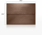 LUXPaper A7 Invitation Envelopes | Peel & Press | 5 1/4" x 7 1/4" | Bronze Metallic | 80lb. Text | 250 Qty