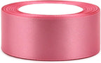 Rose Gold Solid Satin Ribbon 1-1/2 Inch 25 Yards Solid Polyester Fabric Ribbon for Gift Wrapping Wedding Christmas Baby Shower Birthday Party Decoration Handmade Immortal Flower Craft