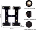 Foaky Black LED Marquee Number Lights Sign Light Up Marquee Number Lights Sign for Night Light Wedding Birthday Party Battery Powered Christmas Lamp Home Bar Decoration