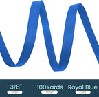 3/8" X 100 Yards Royal Blue Grosgrain Ribbon, Premium Grosgrain Ribbon for Sewing, Gift Wrapping, Bow Making, Wedding Decor, Wrapping and More (Royal Blue)