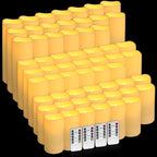 60-Pack LED Flameless Candles with Remote Control - Perfect for Home, Parties, and Special Occasions - Create a Magical Ambiance Effortlessly(Three Sizes)
