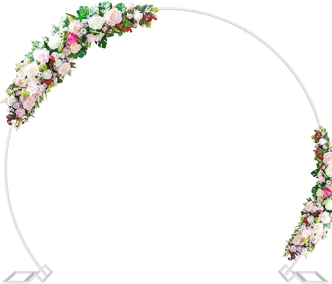 Wokceer Wedding Arch 7.2FT Round Backdrop Stand Metal Circle Backdrop Stand Circle Balloon Arch Stand Frame for Birthday Party Bridal Shower Anniversary Ceremony Candy Tables Celebration