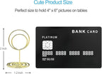 20pcs Mini Place Card Holders, Cute Table Number Holders, Small Size Table Card Holder Tables Number Stands, Wire Photo Picture Menu Clips for Wedding centerpieces, Anniversary Party (Gold)
