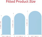 Spandex Anti Wrinkle Arch Backdrop Cover - High Elastic Fitted Arch Stand Cover Set of 3 Dusty Blue Round Top Chiara Backdrop for Wedding Birthday Party Garden 6.6FT, 7.2FT, 8FT