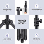 Backdrop Stand Kit - 6 Widths, 10x7.5ft Adjustable Background Stand for Parties & Studio Photography