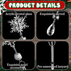 Lanpn 26PCS Christmas Ornaments Crystal Christmas Tree Decoration, Hanging Clear Acrylic Snowflake Icicle Drop Pendants for Xmas Winter Outdoor Indoor Party Decoration Transparent