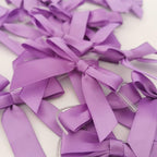 50pcs 2-1/2" Purple Satin Ribbon Bows with Twist Ties Mini Ribbon Bows for Candy Partiy Decoration Gift Packing&Wrapping Accessoried(Purple)