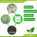 GreenWorks 6 inch and 8 inch Heavy-duty Compostable Plates (each 50 Count), 100 Count Bagasse and Bamboo Fiber Disposable Paper Plates