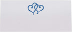 Linked Hearts Place Cards, Royal Blue (Choose Color), Set of 25, Pre-cut and Scored - Wedding, Party, Dinner, and Special Events - Made in the USA