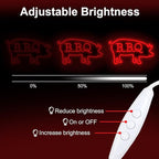 BBQ Pigs LED Neon Sign, Cute Pig LED Light for BBQ Restaraunt Frontstore Decoration, Versatile Wall Decor for Home, Bar, Party, 15.7"x9.1"