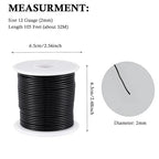 12 Gauge Black Aluminum Craft Wire (105FT) - Anodized for Jewelry Making, Beading Floral, Plant Gardening, Sculpting & Modeling Craft Wire (Black #10, 2mm)