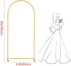 6FT Gold Metal Arch Backdrop Stand, Square Balloon Arch Stand Wedding Frame for Birthday Party, Baby Shower, and Ceremony Decoration